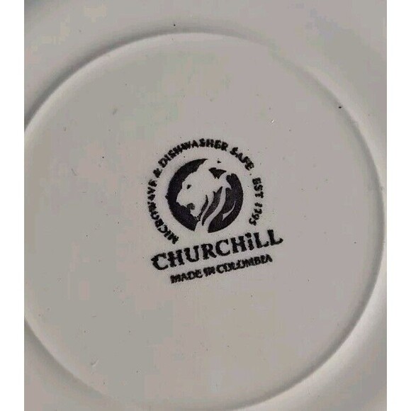 Churchill Brook Blue White Saucer Fine China Plate 6.75" Decorative Round Beauty - Picture 3 of 6